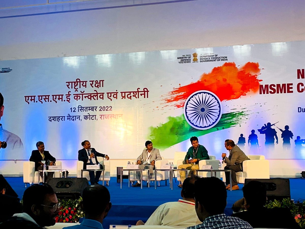 chipspirit's tweet photo. Chipspirit participating in an intriguing fireside chat at #NationalDefenceConclave, sharing our startup journey & motivating students and budding entrepreneurs, at Kota, Rajasthan. Thanks #iDEX and #NDC for this great opportunity.
#idex #startup #startups #students https://t.co/DucbqpEPbT