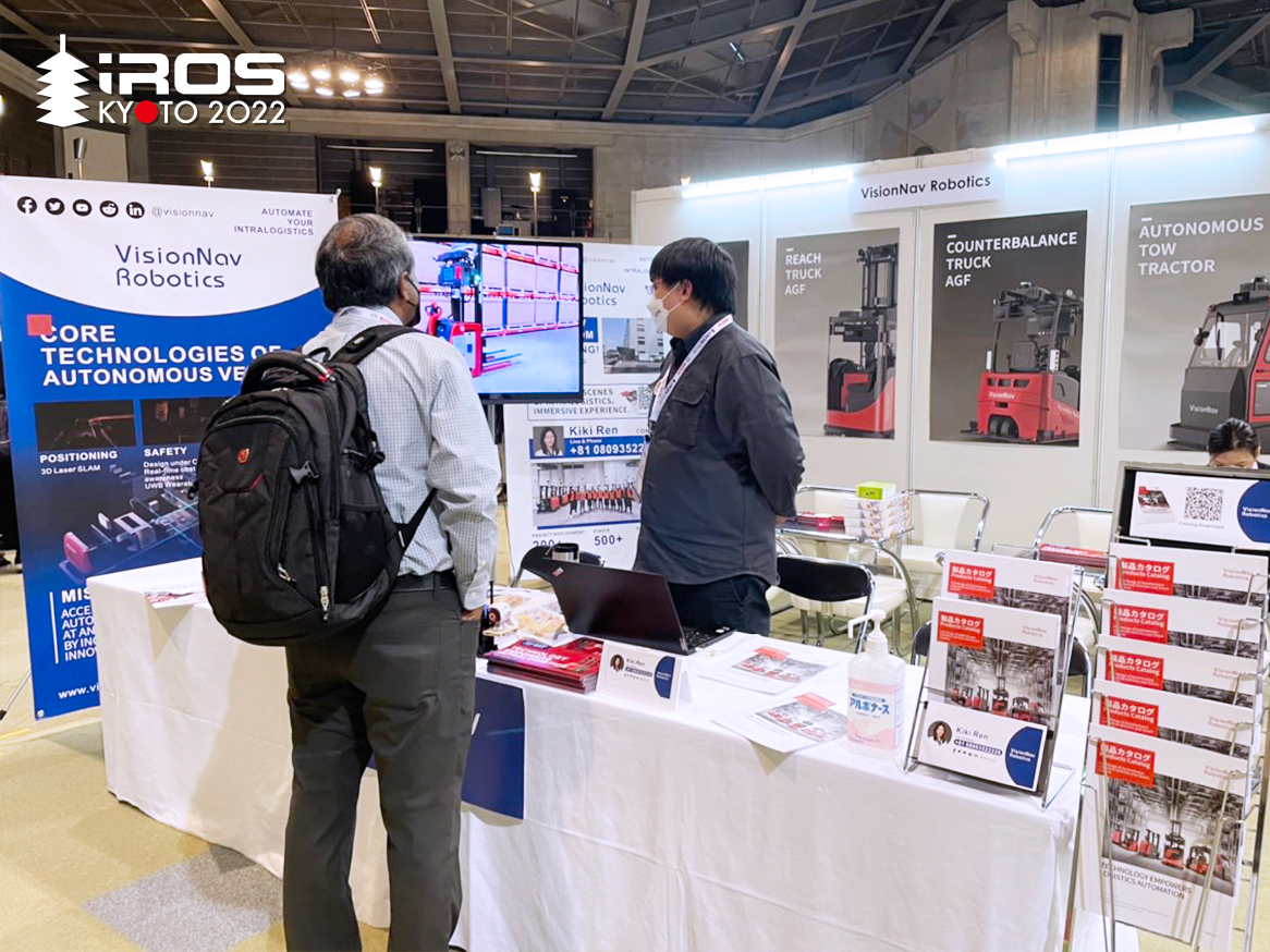 VisionNavbot's tweet photo. The VisionNav Japan team showcased Day 2 at the #iros2022 Conference! It’s been a great day!🔥 We have two days left! Stop by the #VisionNav booth#41 in the Main Hall at ICC in #Kyoto to check our #intralogistics solutions.
#visionnavrobotics #automation #agv #agf https://t.co/SCKfhTTsuM
