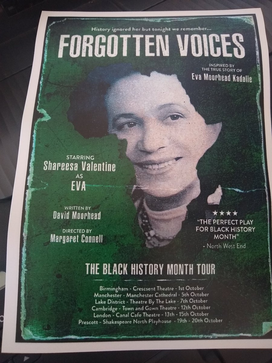 Come and be part of Black History Month. The Guardian called Eva 's true story extraordinary. The BBC called the acting brilliant. Come and watch Forgotten Voices at the Storyhouse on 29th 0ctober. <a href="/ChesterBID/">Chester BID</a> <a href="/chestertourist/">chestertouristcom</a>  <a href="/StoryhouseLive/">Storyhouse</a> <a href="/wearechester/">We Are Chester</a>  <a href="/WhatsOnStage/">WhatsOnStage</a> <a href="/UOCACS/">Uni of chester ACS</a>