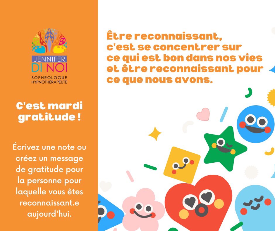 noi_jen's tweet photo. Le mardi de la gratitude !
Se concentrer sur ce qui est bon dans votre vie et être reconnaissant de ce que vous avez !
#gratitudes #mercimercimerci #evacuerlestress #sophrologieludique #sophrologues #sophrologueparis https://t.co/qmnWcgionU