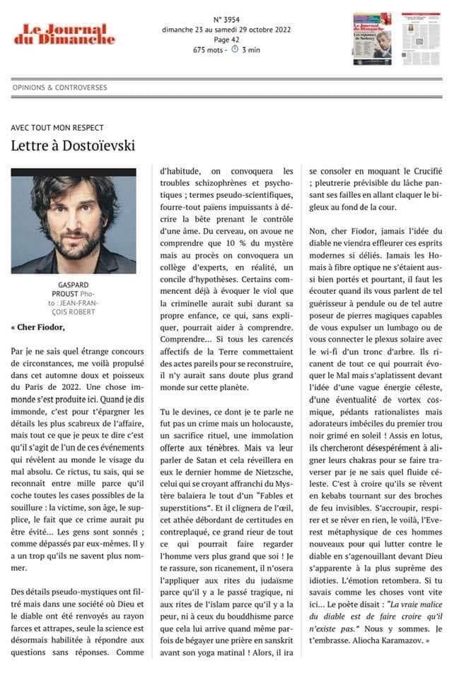 ALDebaecker's tweet image. « Va leur parler de Satan, et cela réveillera en eux le dernier homme de Nietzsche. » #Lola #GaspardProust