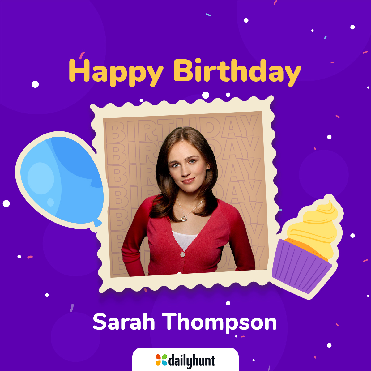 May all your wishes and desires come true! Have an amazing year ahead
പിറന്നാൾആശംസകൾ...🎉✨🎁🎈🎂
#HappyBirthday #SarahThompson #Birthday #Dailyhunt #HBDSarahThompson #SarahThompsonBirthday