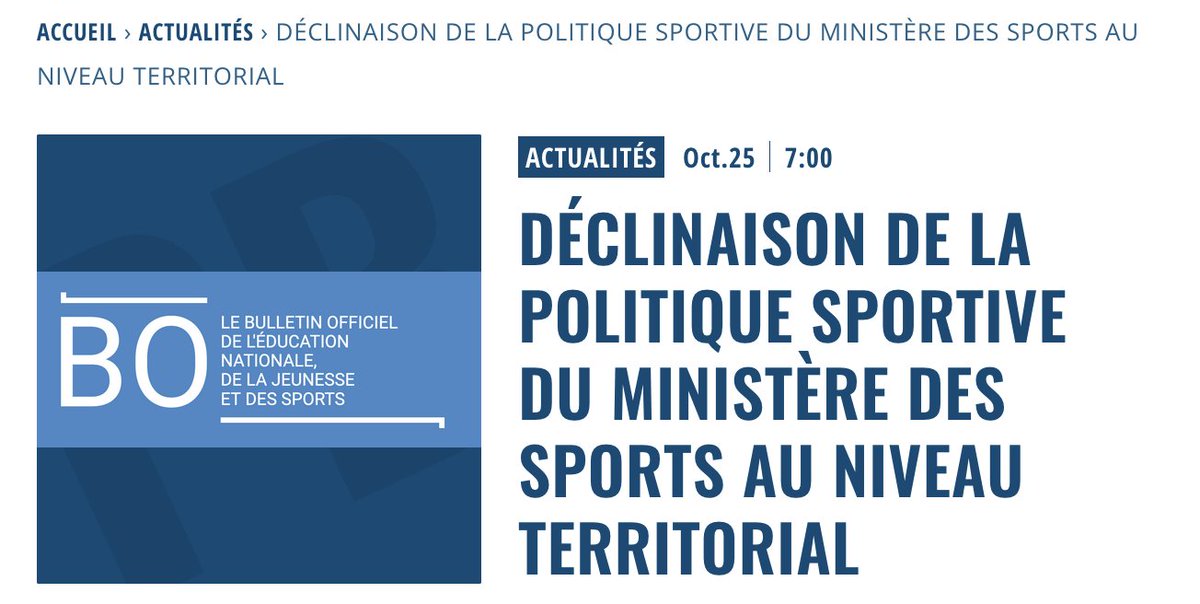 patrickbayeux's tweet image. BO 20 octobre :  directive nationale sur le pilotage et la mise en oeuvre des politiques de jeunesse, d’engagement civique et de sport pour l’année 2022 2023. (texte adressé aux préfets, recteurs, #DRAJES, INSEP, #ANS, écoles nationales, #CREPS, DTN, ... ) patrickbayeux.com/actualites/dec…
