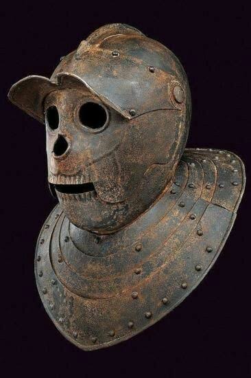 BizzarroBazar's tweet photo. Originally attributed to the knights of Germanic countries, some variations of these "death head helmets" were used by Italian troops in the 16th and early 17th centuries and are referred to as Savoyard helmets. https://t.co/374O6VE3uy
