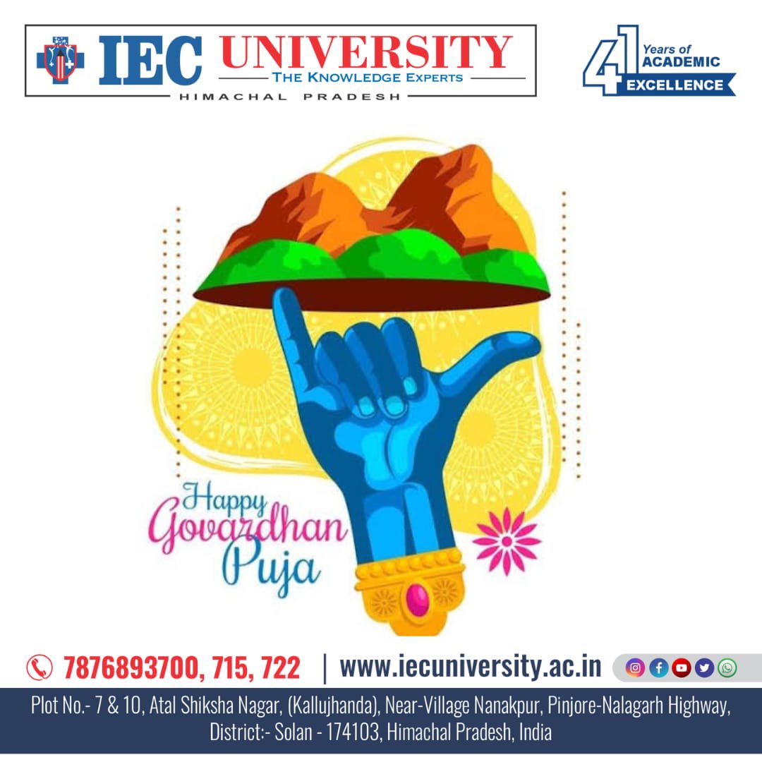 Iec university wishes you all happy Govardhan puja #iec2022 #iecuniversity #2022 #iecbaddi #govardhan