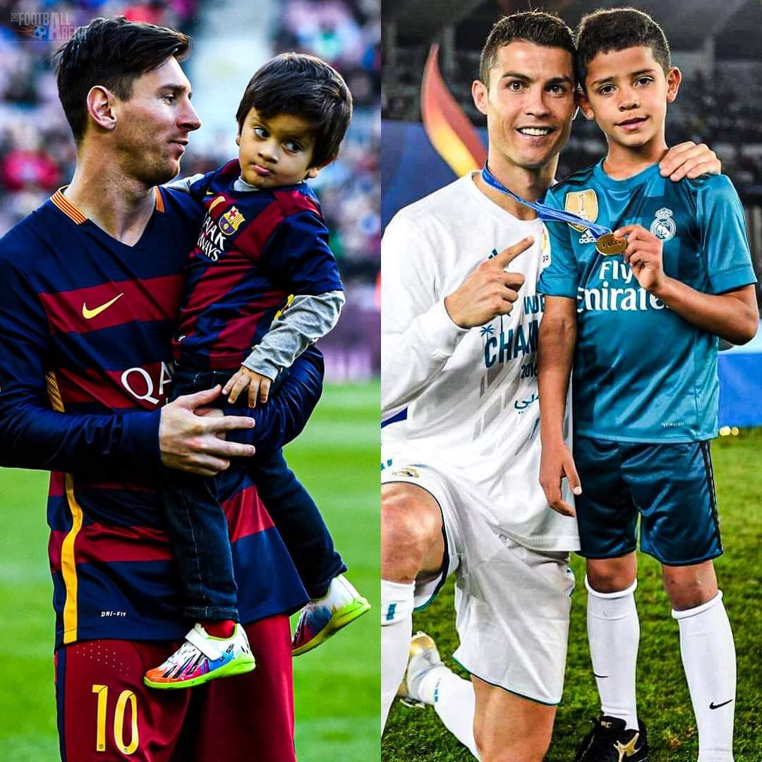 Lionel Messi: 'Beyond Barcelona Players, My son talks a lot about Cristiano Ronaldo and asks me about him all the time'. Cristiano Ronaldo: 'My son watches videos of Lionel Messi. I don't mind. My son watches videos of excellent players.'
