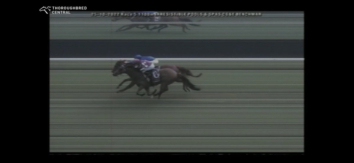Gillybean2012's tweet photo. @SkyRacingAU @ZacLloydx @JamesCummings88 @godolphin Clearly Huon gets it by a nose. Camera angle and photo finish camera are clearly located nowhere near each other on the track. https://t.co/24d13WXNHo
