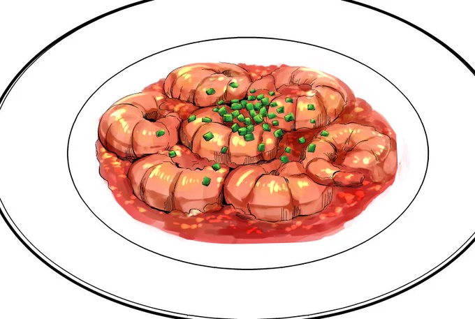 エビチリを描く手順 