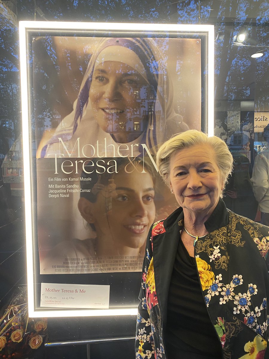 Great night last night at the premier of the film - Mother Teresa &amp; Me - at Zurich Arthouse cinema.Loved working with the gorgeous lead actress Jacqueline Fritchi Cornaz on her Albanian accent. Fab party lots of lovely people😌