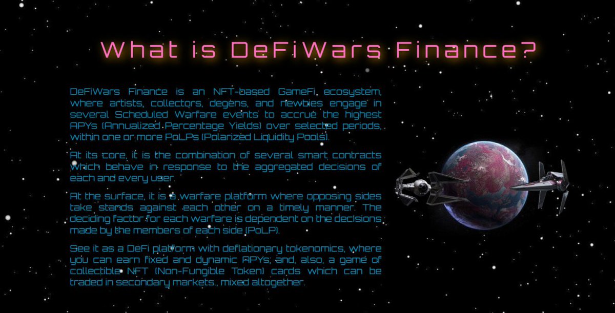 Don't miss an episode! Join the Force! 

<a href="/DeFiWars_crypto/">DeFiWars</a>
TG: t.me/Defiwarsfinance
Discord: discord.gg/6DBt24EntQ

#Defiwars $DWARF $Jedi $Darth
#BNB #GameFi‌ #NFTs  #CryptoNews 
#MANA $MANA #SAND $SAND #RACA $RACA  
#DOME $DOME #ARV $ARV #QUACK $QUACK