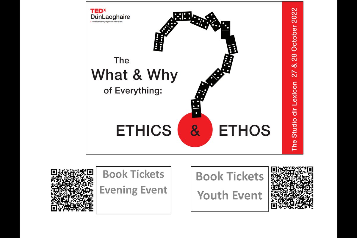 Join our speakers Thur 27/10/22 (Adult) 7pm &amp; Fri 28/10/22 (Youth) 11:30am both at <a href="/dlrLexIcon/">dlr LexIcon Venue</a> - <a href="/SusanAdamsEco/">Susan Adams • Education For Sustainability</a> <a href="/vincent_devine/">vincentdevineart</a> <a href="/drkathrynmannix/">Kathryn Mannix</a> <a href="/matt_mccann_ae/">Matthew McCann</a> @access_earth @karen_speaker <a href="/ROpatich/">Ronald Opatich</a> @gloriarosen7 <a href="/prachi_agrawal5/">prachi agrawal</a> @caydenelliott66
Tix:
tedxdunlaoghaire.ie/mec-category/2…