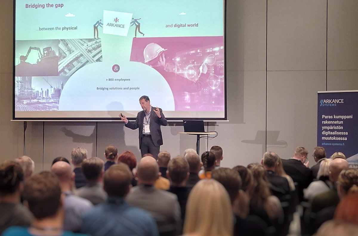 "Arkance bridges the gap between the physical and digital world". Interesting presentation by Grégoire Arranz in Arkance Summit 2022! #arkance #arkancesummit <a href="/ArkanceSystemFi/">Arkance Systems Finland Oy</a>