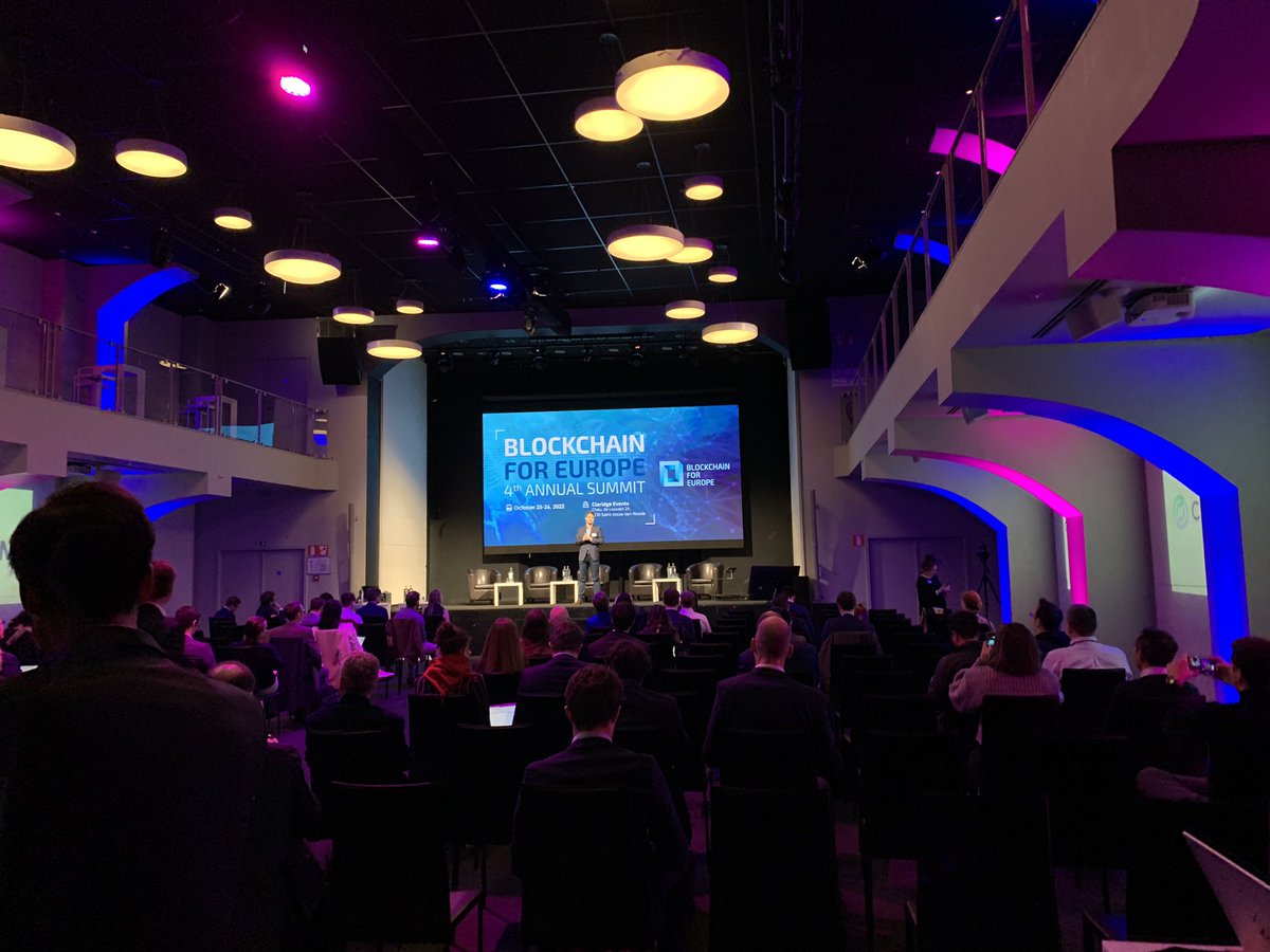 mitzelseric's tweet photo. @BlockchainforEU Day 1 is underway from beautiful Brussels.  Topics including Regulation (MiCA), AML, Stablecoins and much more. https://t.co/C3G46beeaS