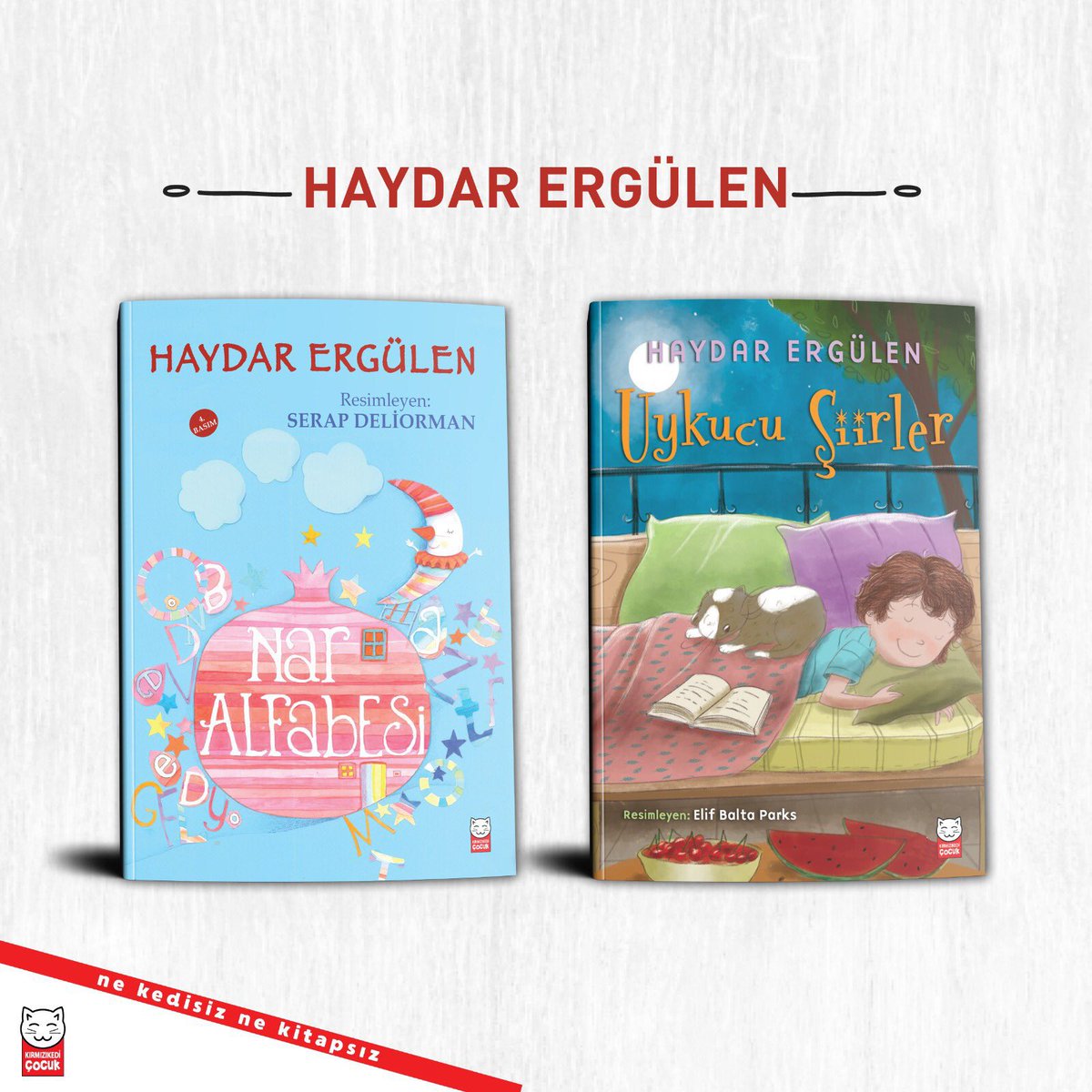 Usta şair Haydar Ergülen bu kez çocuklara sesleniyor! Çocukluğun neşeli sesini, hınzır gülüşlerini, meraklı gözlerini yalın bir dille yansıtan şiirler özgün desenlerle renkleniyor…💫 🔎kirmizikedicocuk.com #kırmızıkediçocuk #nekedisiznekitapsız