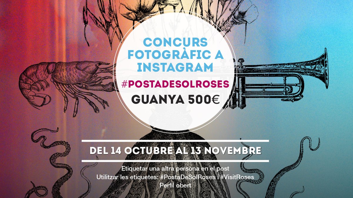 Vols guanyar 500€? 🤔 Quina pregunta, no? 😏

Doncs treu el mòbil 📱, la càmera 📸 o totes dues i participa del Concurs Fotogràfic d'Instagram #PostaDeSolRoses i #VisitRoses!

Més informació: festivaletroses.cat