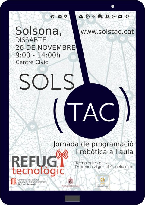 #solstac2022 - SAVE THE DATE. Dissabte 26 de novembre torna la SOLSTAC, les jornades de programació i robòtica en el sector de l'ensenyament obertes a tothom.  Estem acabant de perfilar el programa però ja us podeu reservar el dia #robòtica #formació #educació <a href="/eballetbo/">Enric Balletbo Serra</a>