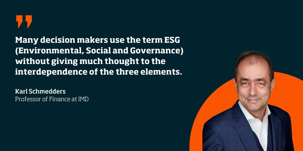 Measures to safeguard the planet are expensive and tend to hit those on the lowest incomes hardest. So, when it comes to #ESG, it’s important to take social factors into account as well as the environment, says @karlschmedders. Learn more: bit.ly/3TxLlf8 #IMDImpact