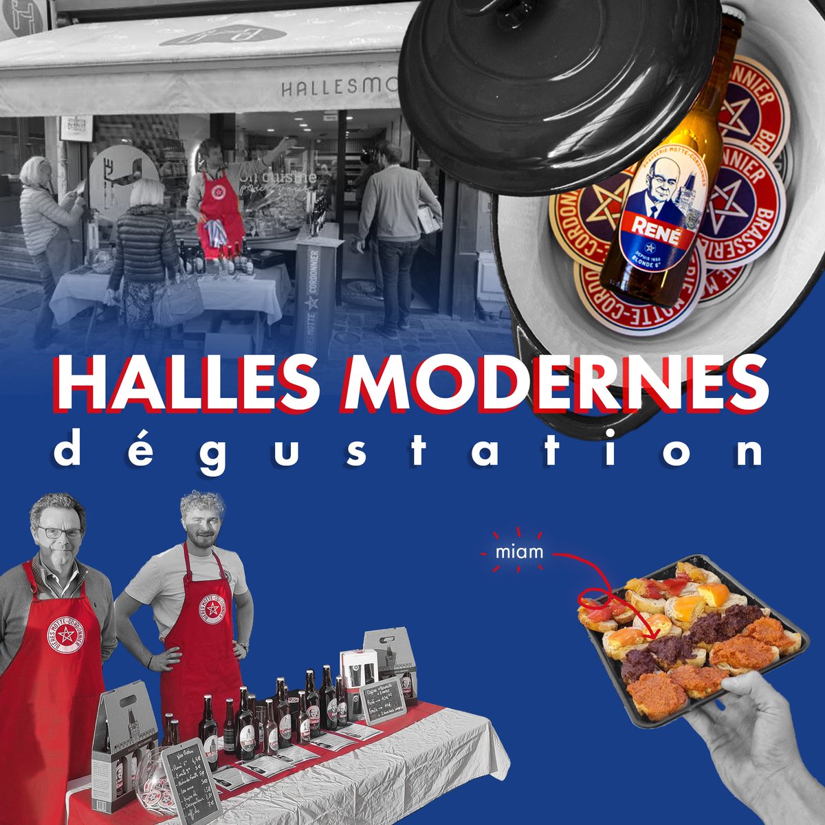 [Dégustation aux Halles Modernes] 🧀🍺

▪ Vendredi 28/10 après-midi -&gt; 79 rue Saint Sebastien  =&gt; 17h à 19h30 
▪ Vendredi 04/11 après-midi -&gt; 64 rue du Molinel =&gt; 17h à 19h30 
▪ Samedi 05/11 matin -&gt; 110 Av. Saint-Maur, La Madeleine =&gt; 11h à 14h 
#degustation #lille