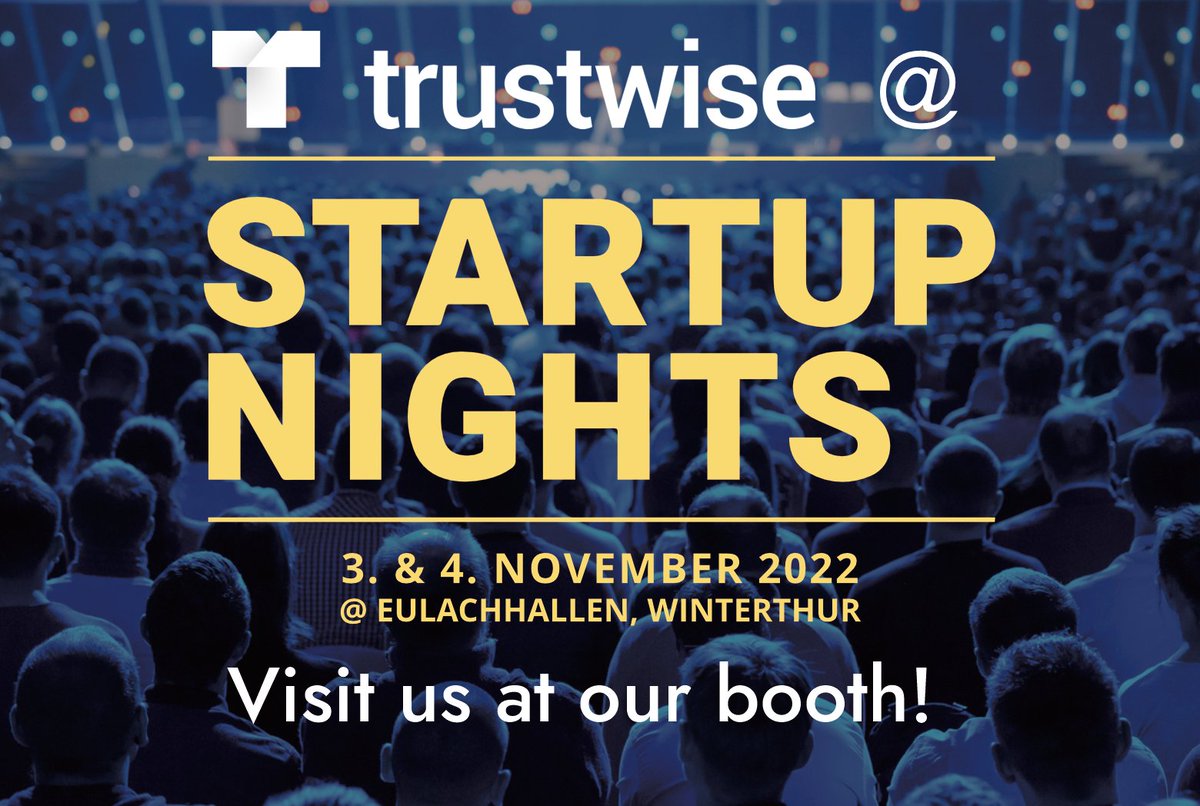 trustwise_ag's tweet photo. Visit our booth at the Startup Nights 2022 taking place on 3 and 4 November in the Eulachhallen Winterthur.
#shapingthefuture #startupnights2022 #startupswitzerland #entrepreneurship #TWEX #corporategovernance #digitalshares https://t.co/EGxnzlOhwn