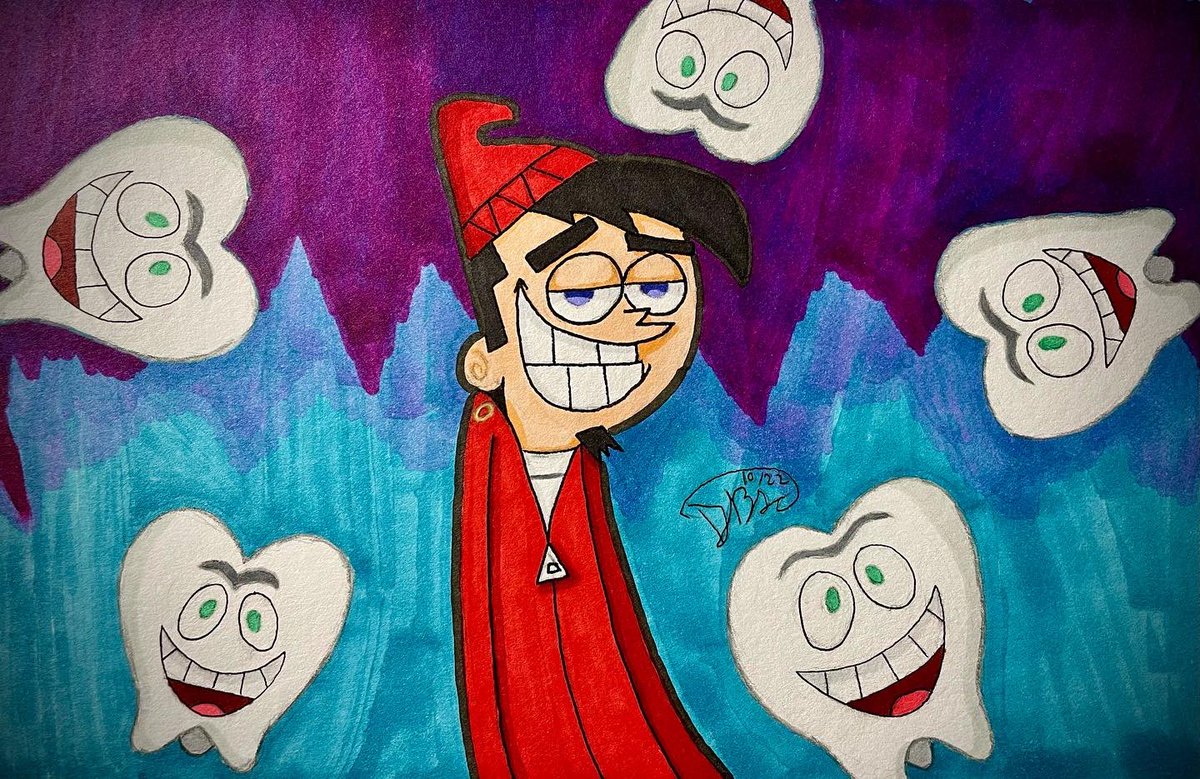 Heroic_Artist's tweet photo. Day 15 “Tooth”

MY SHINY TEETH AND ME 😩 ✨ 🦷 🎶 👾!!!
.
.
.
@ArtSnacks @DailyNickNews @artezaofficial 
#artsnacksink #artsnackschallenge #artsnacks #artsnacksinktober2022 #tooth #illustration #nostalgia #nickelodeon #fairlyoddparents #chipskylark #shinyteeth #90s #90skid https://t.co/oDOrEHK0yX
