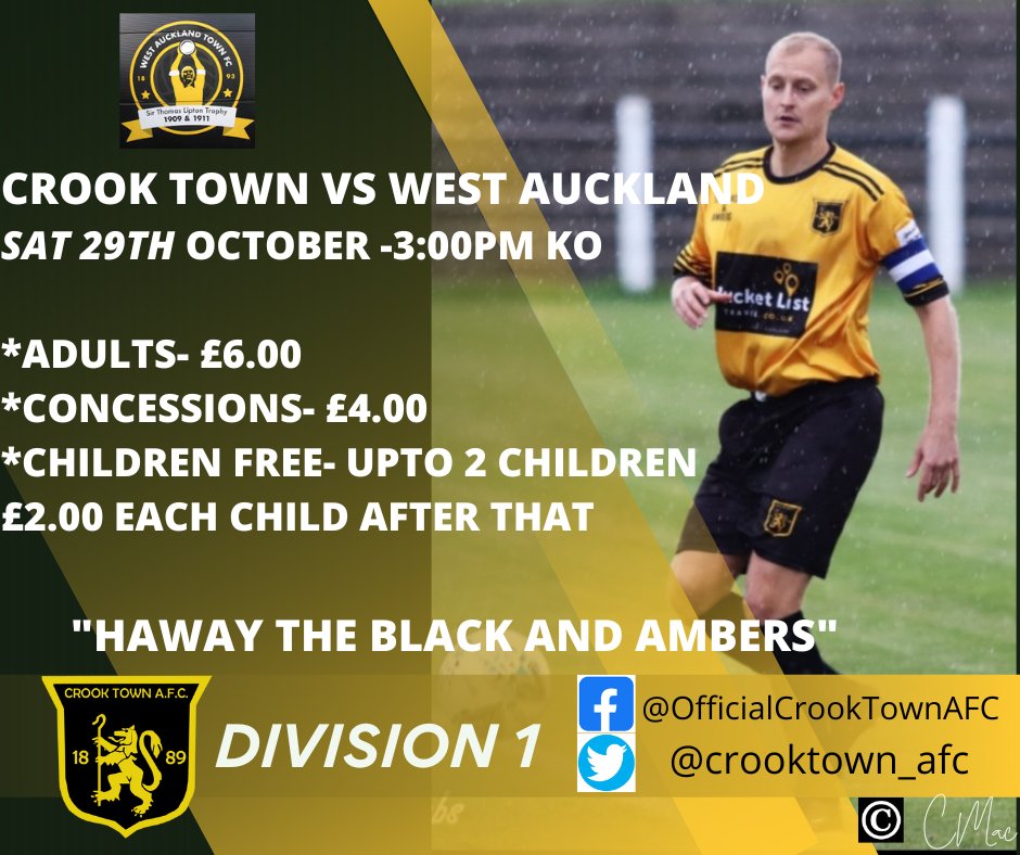 This weekend sees a local derby at the Millfield as we host <a href="/westaucklandfc/">West Auckland Town FC</a>

🖤💛