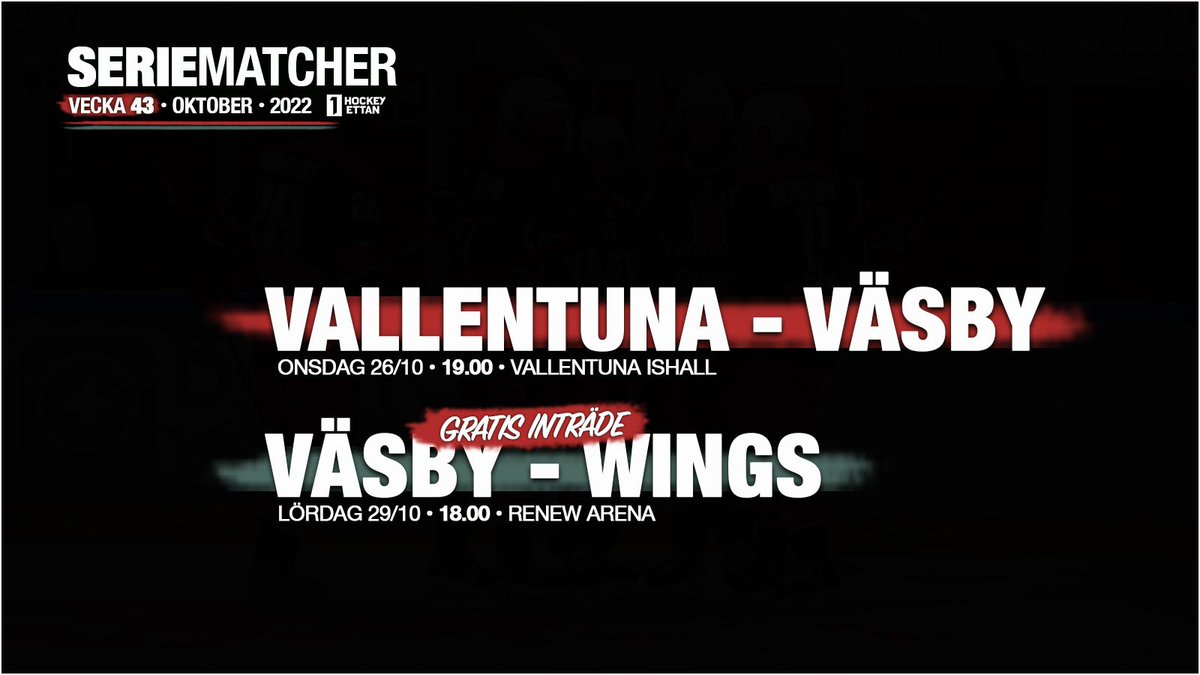 vasbyhockey's tweet photo. 💥 Norrortsderby-veckan är här! 💪🏻 Vallentuna borta imorgon och på lördag väntar publikfest mot Wings hemma i Renew Arena, gratis inträde! #fyllhallen #VildaVäsby 💚🤍❤️ https://t.co/wPofK9UCdY