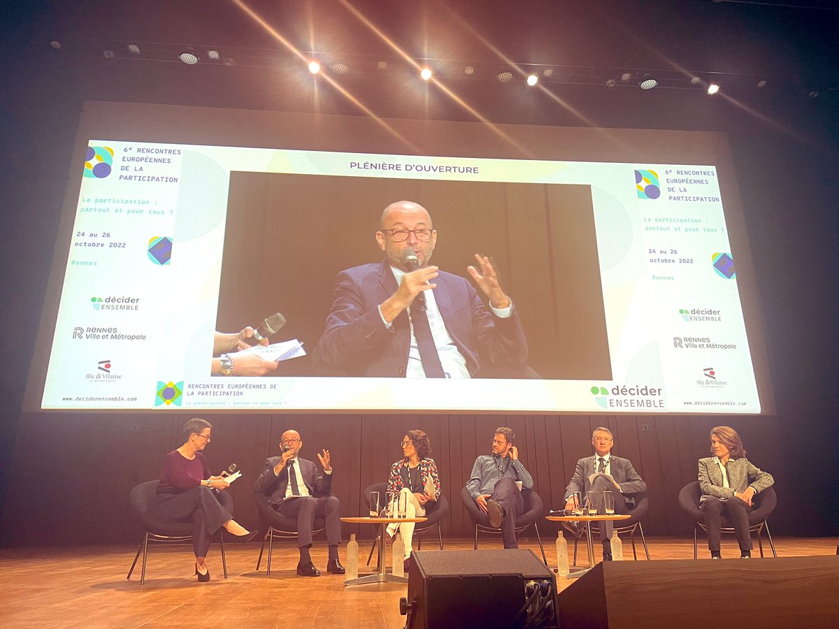 Lors des Rencontres européennes de la participation, <a href="/ThierryBeaudet/">Thierry Beaudet</a> rappelle les actions que <a href="/lecese/">CESE</a> met en place pour faire participer notamment les citoyens les plus à l’écart, au service d’une meilleure pratique démocratique !
<a href="/deciderensemble/">Décider ensemble</a> <a href="/metropolerennes/">Rennes Ville et Métropole</a>