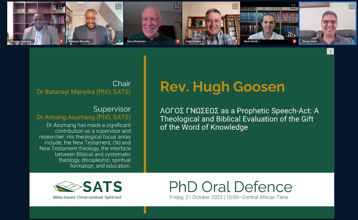 kenironside's tweet photo. @satsedu RT @satsedu: We celebrate this time around with Dr. Hugh Goosen and congratulate him on an excellent defense of his thesis. Well done Hugh! 
From you SATS Family and friends! https://t.co/gzsjceoj4b
Well done Hugh!
