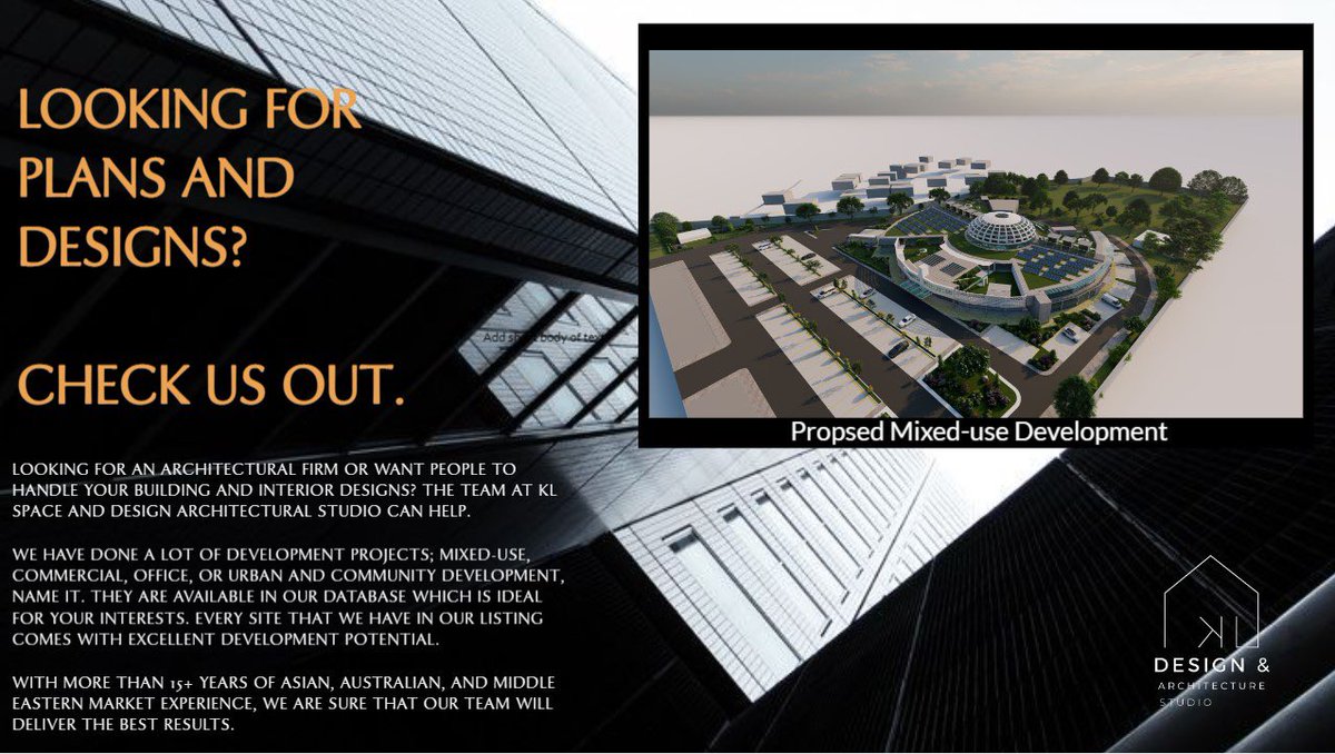 KLDesign__'s tweet photo. OUR SERVICES:
Mixed-use and Complex Development Projects

Urban and Community Development Projects

Feel free to Contact Us!
Email Us at:  spaceanddesignsarchitectural@gmail.com https://t.co/N1M2HW0loa