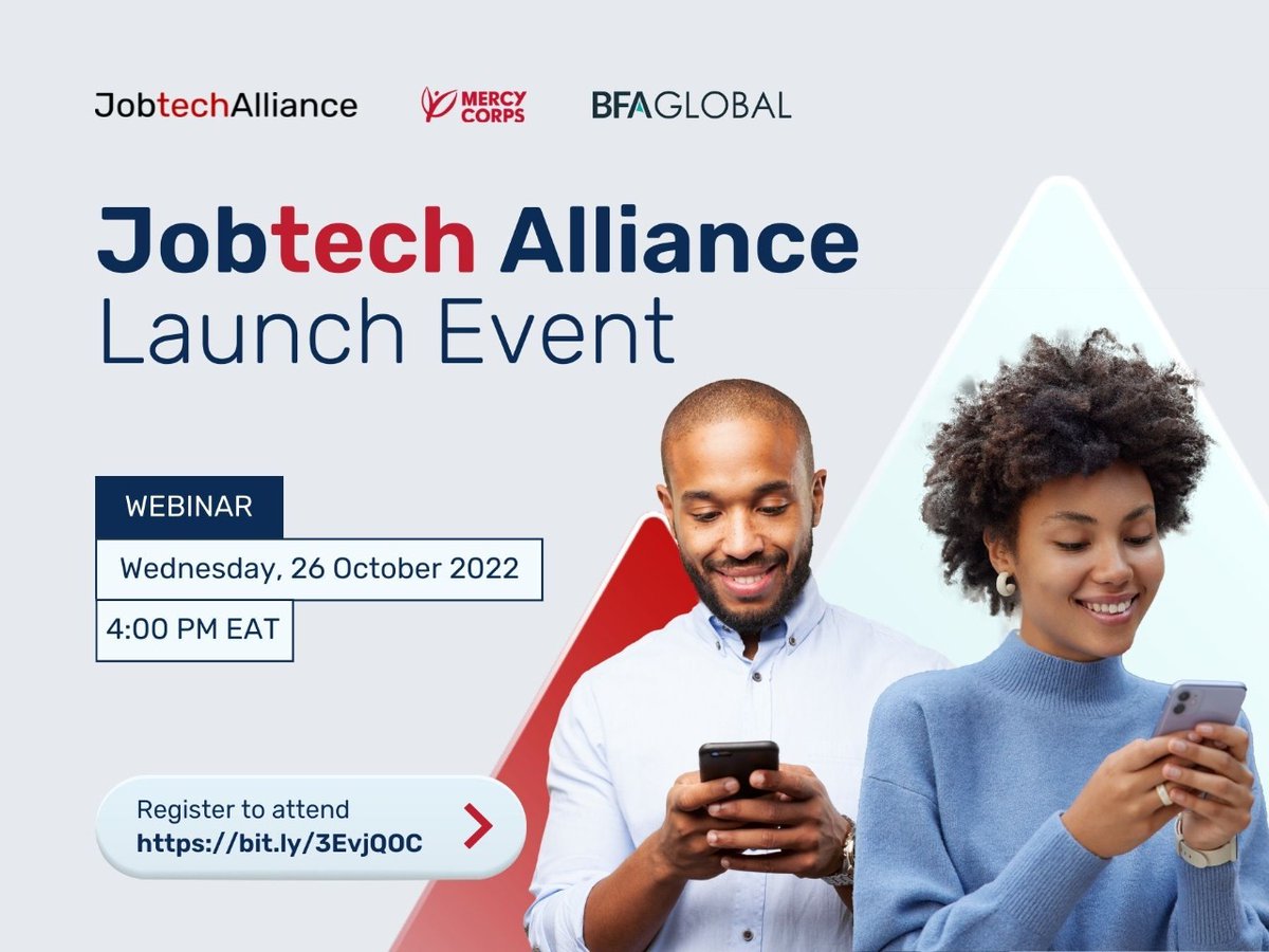10 to 12 million youth enter the workforce each year, but only 3 million formal jobs are created, leaving more than half unemployed. How do we change this dynamic? Join us on Oct 26th, 4:00 PM EAT to learn about two new programs changing the future of work
us06web.zoom.us/meeting/regist…