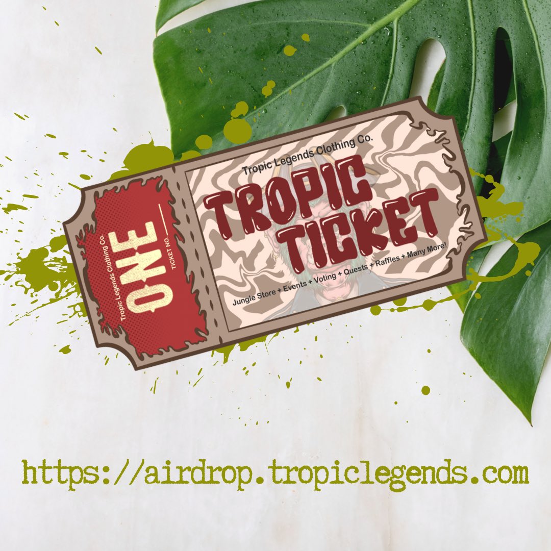 Airdrop for this week has been sent!

Please mint your Tropic Tickets here 👇
airdrop.tropiclegends.com