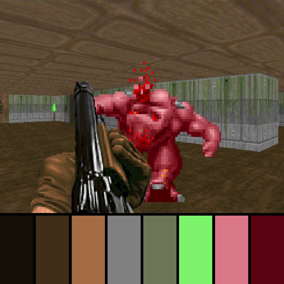 GameColors2's tweet photo. DOOM (1993) by id Software.

#doom #idsoftware #bethesda #steam #canitrundoom #colors #colorpalette #gaming #videogames #doom1993 #doom1 #doom2 #doom3 #doom64 #doom2016 #doometernal #toaster #microwave #pregnancytest #potato https://t.co/9CVFCZLgNt