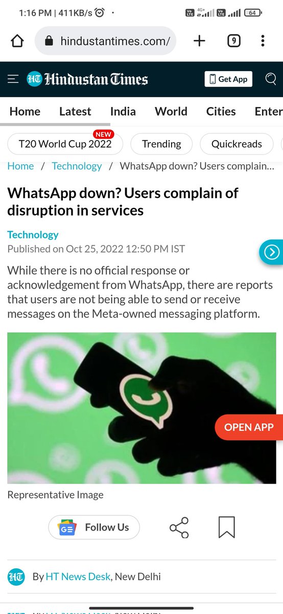 Sabith__Sabi's tweet photo. WhatsApp കുറച്ച് സമയത്തിന് നിഞ്ചലമാണ്.
#WhatsAppDown 
#WhatsApp https://t.co/xCvK6HueeM