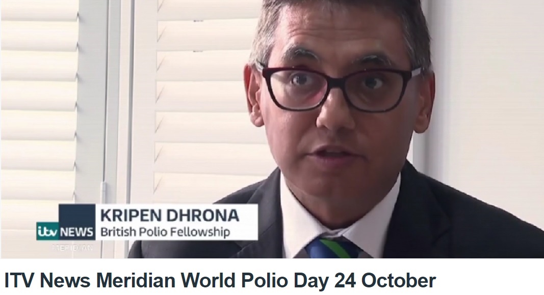 Powerful news item on regional <a href="/itvnews/">ITV News</a> programmes yesterday (#WorldPolioDay), about #polio and encouraging parents to get their children #vaccinated. Great to see <a href="/KripenDhrona/">Kripen Dhrona</a> highlight the worrying rise in cases of #PostPolioSyndrome. Survivors of polio shouldn't be forgotten.