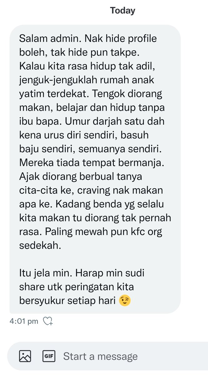 ConfessTweetMY's tweet photo. Kalau rasa hidup ini tidak adil, lawatlah ke rumah anak yatim berdekatan. https://t.co/7vyJzuY1QV