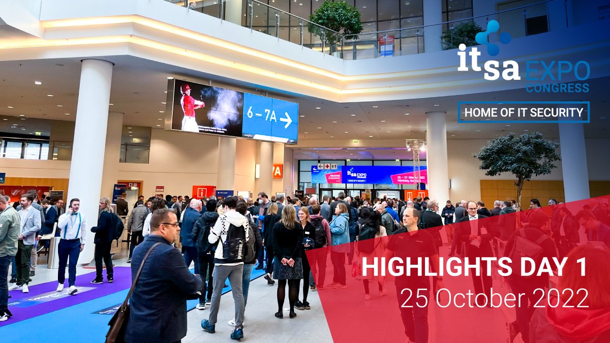 One highlight after the next is waiting for you on the first day of #itsaexpo 2022:

✔️ Around 700 international exhibitors
✔️ A comprehensive supporting programme with five forums on-site &amp; various live streams via #itsa365

View the full schedule at: it-sa.ly/0c2j