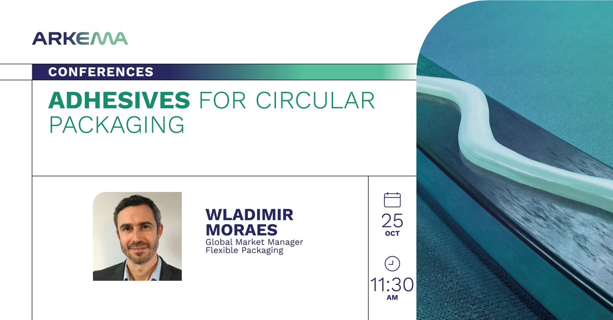 Arkema_group's tweet image. Did you miss our expert Wladimir Moraes's conference yesterday?🤔

Join him for a second session, at 11:30 am,  📍Hall 6 #BoothC57 and learn more about our #adhesives solutions for 📦 circular packaging!

@K_tradefair #K2022 @Bostik