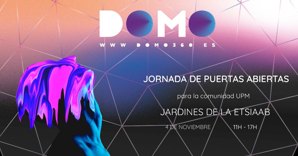 etsiaab's tweet photo. 🔸Jornada de puertas abiertas en el #Domo360🔸 Si eres alumno o personal de la comunidad UPM y quieres conocer por dentro la cúpula geodésica y sus funcionalidades, ven a la jornada.
📌 Viernes 4/11 de 11:00 a 17:00 en los jardines ETSIAAB.
➕ info: https://t.co/04N9Yiino1 https://t.co/v111gZ4SrC