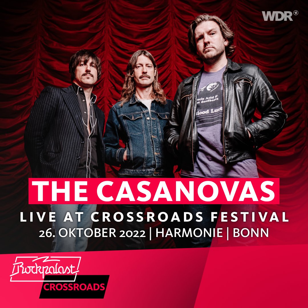 THE CASANOVAS are playing at <a href="/rockpalast/">WDR Rockpalast</a> ⚡

If you want to watch the show, join the stream tomorrow in Rockpalast YouTube Channel at:
🇩🇪9 PM (local time)
🇦🇺6 AM
🇺🇸L.A. 2PM