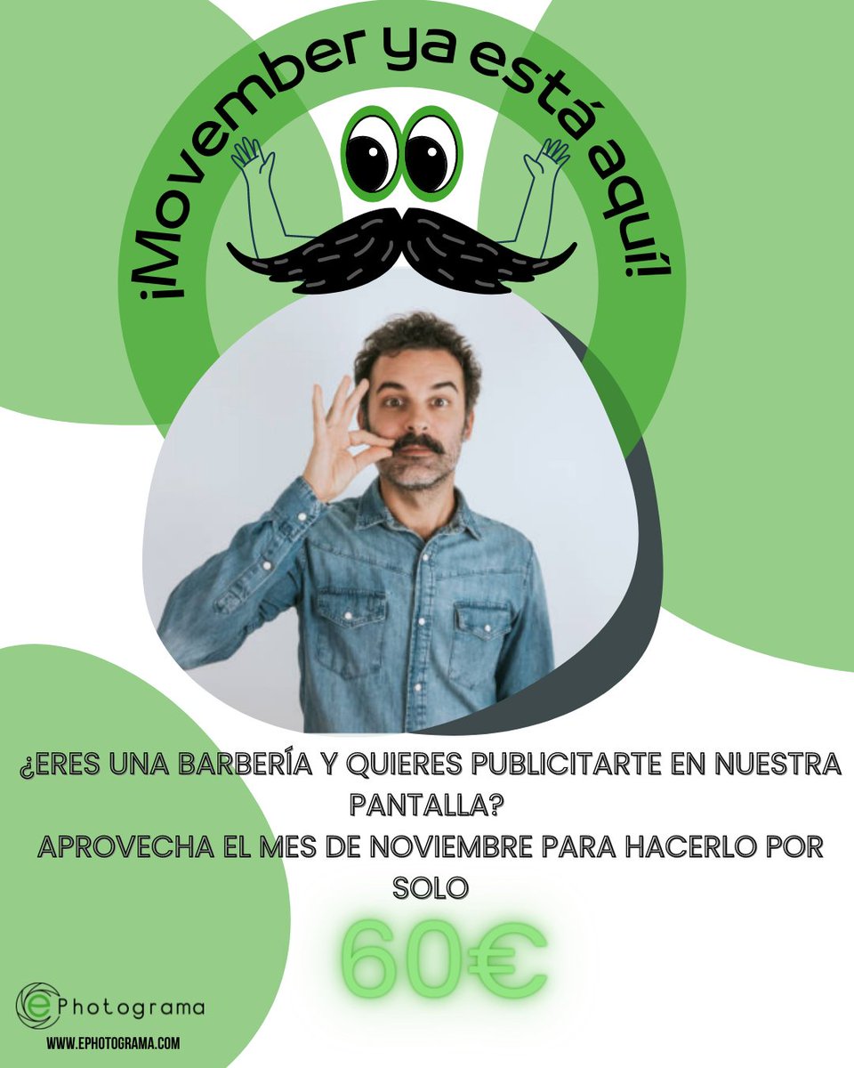 ePhotogramaa's tweet image. #movember ya está aquí y con este mes, nuestro granito de arena! #barberías #andujar