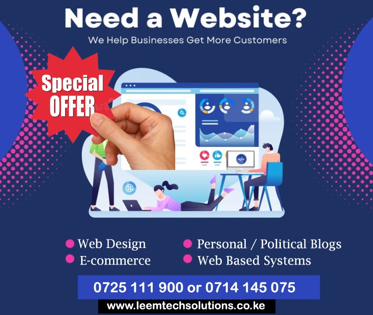 leemtech's tweet photo. We are facing harsh economic times. We have reduced our prices. Own a website, e-commerce or a blog for Kshs 15,000 Only. Inclusive of: 
✅Domain
✅Hosting
✅SSL
past work https://t.co/KKmg7FwcvQ
📞 0725 111 900  WhatsApp https://t.co/Zl5JGdz5vD #WebsiteDevelopment #Website https://t.co/X5eLIOJaUg