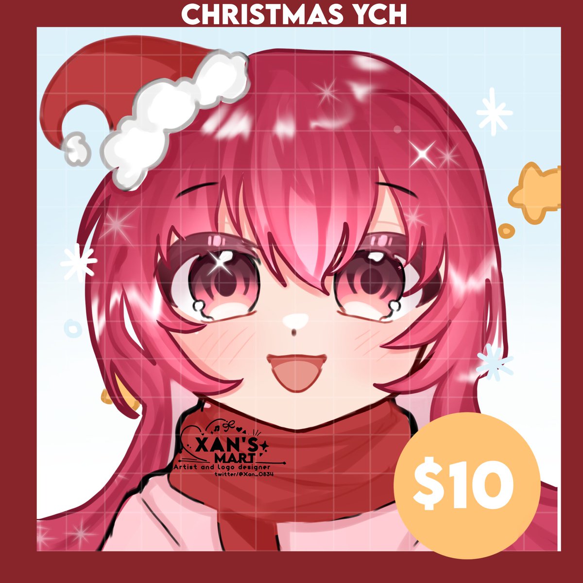 Xan_0834's tweet photo. I wanna be early as possible so here's a Christmas YCH for only $10!No extra charges for complexity 
♡scarf can be customizable to any color
♡shirt can be customised to any color as well (only one expression)#ychcommission #ych #commissions #commissionopen #commshare #artmoots https://t.co/QbFqHfM9uP