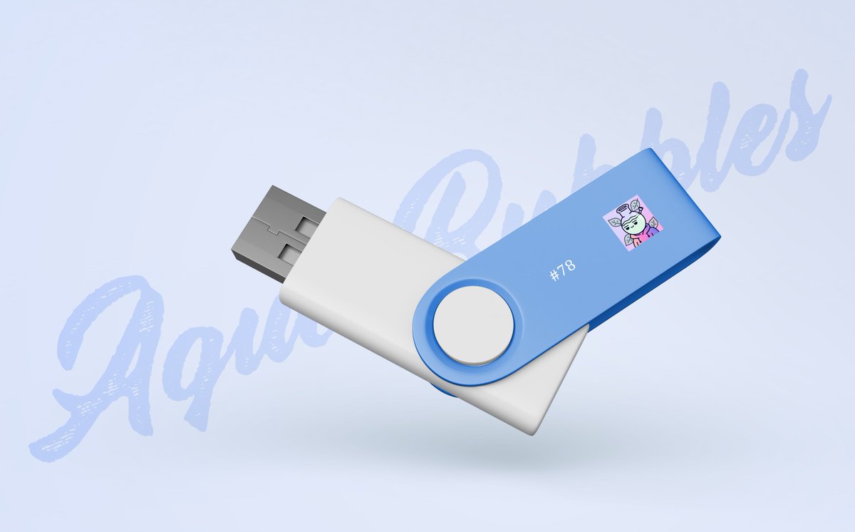 _AquaBubbles_'s tweet image. Yo bubbles! We have another gift for you! As soon as we have 2500 followers on our twitter, we will give away 10 of our custom flash drives with one nft image on it among our followers. Share this post so we can reach 2500 followers as soon as possible. Everything depends on you!