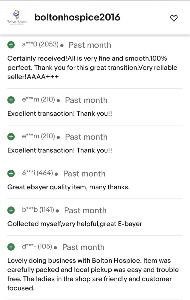 shops_bh's tweet photo. We love receiving feedback from our customers! Take a look at what people are saying about us next time you log in to our #ebayaccount #greatfeedback https://t.co/mHHbLboHHJ