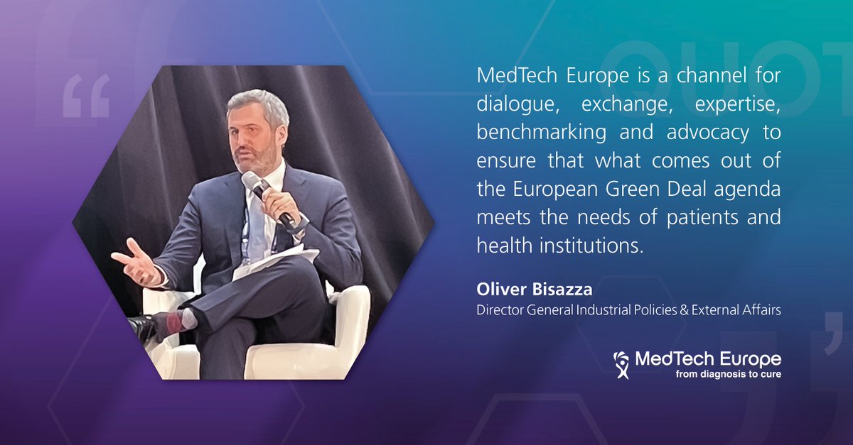 We were delighted to be part of a great panel discussion on #sustainability in #medtech at #MedTechCon yesterday. Our Director General Industrial Policies & External Affairs, Oliver Bisazza, said on #EUGreenDeal: