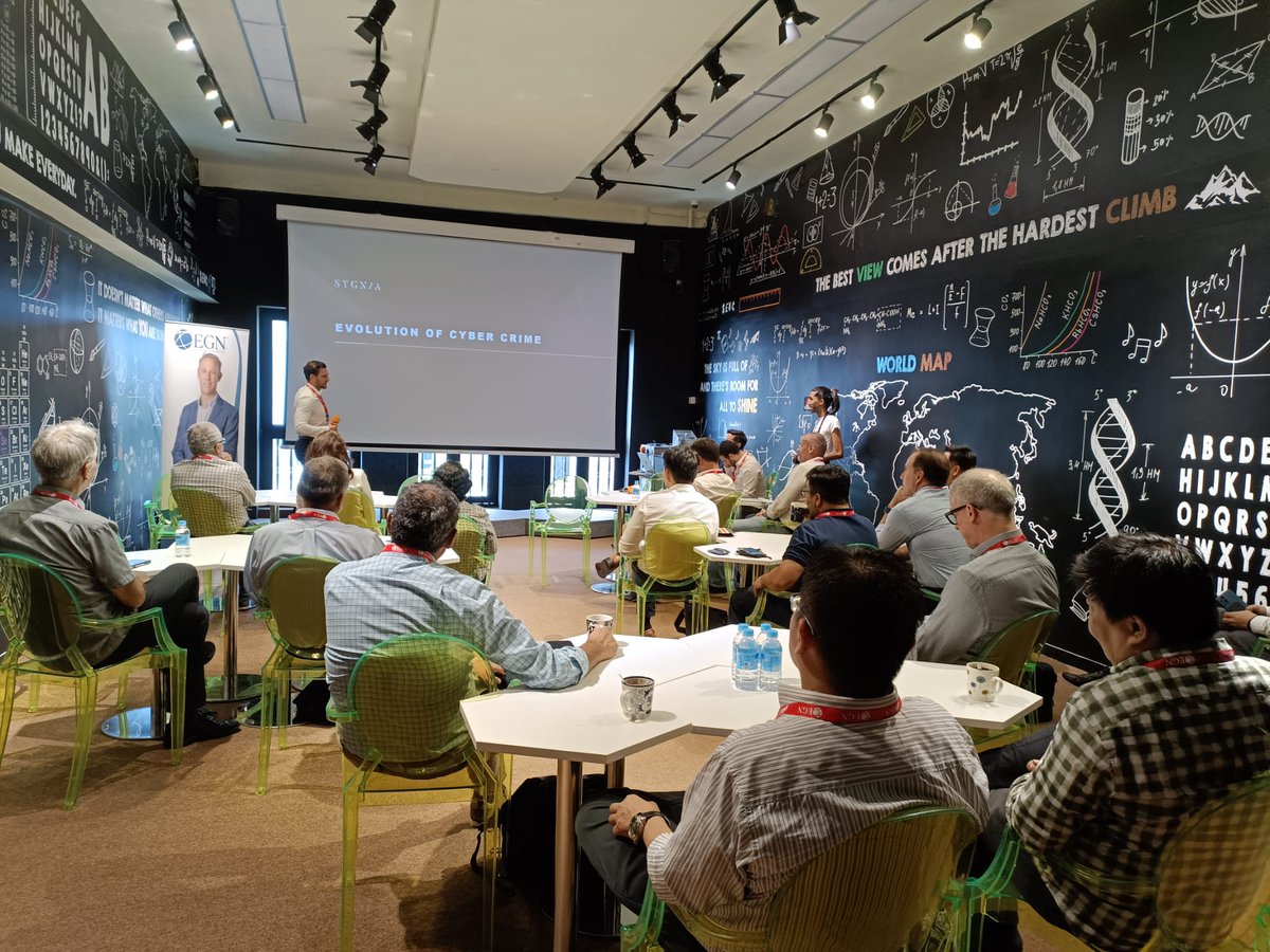 sygnia_labs's tweet photo. Our Singapore-based team, Lauro Bukart, @OlegLerner, and @AmnonKushnir recently spoke before the @egn_singapore executive leadership peer group.

The cherry on top were the real-live IR case studies that provided tips and advice from our top incident responders in the region. https://t.co/JEMrYlf83t