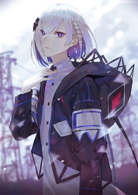 音楽的同位体 裏命()の発売を記念して公式ファンアートを描かせて頂きましたついに本日発売です裏命チおめでとう#音楽的同位体 #裏命 #理芽 #KAMITSUBAKI_STUDIO 