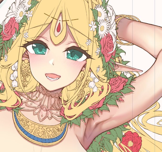 顔と首を塗った#エルフさん3進捗 