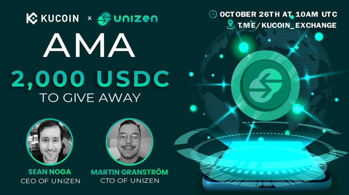 Don't miss out on our AMA session with our CEO Sean Noga &amp; CTO Martin Granström hosted by <a href="/kucoincom/">KuCoin</a>

💰 Join &amp; win: 2,000 USDC total rewards
⏰October 26, 2022  at 10:00 AM UTC
📍 Venue: t.me/Kucoin_Exchange

Read More: t.me/Kucoin_News/14…