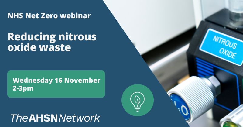 Want to find out more about how the NHS is reducing nitrous oxide waste? Book your place at this webinar we're hosting with @GreenerNHS on 16 November to hear from industry experts leading the way to support a #NetZeroNHS. Register here: teams.microsoft.com/registration/B…